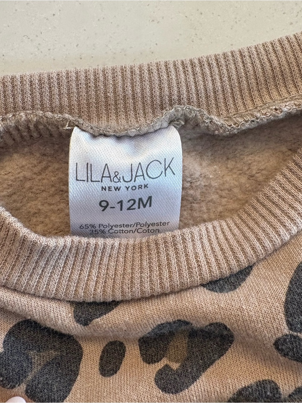 Baby Leopard Ruffle Sweatshirt & Jogger Set - Picture 3 of 4